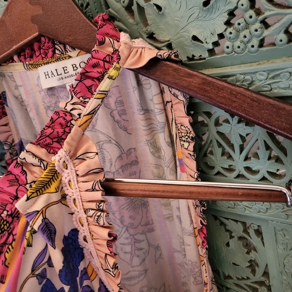 Hale Bob | High Neck / Halter Knit Blouse Tank | Floral | NWOT | Size XS - Picture 6 of 13